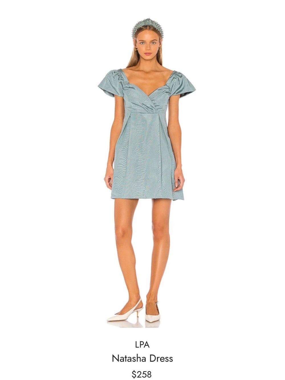 LPA - Natasha Mini Dress In Dusty Blue - Size Small
